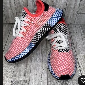 ADIDAS Deerupt Solar Red Bluebird Women’s size 5.5